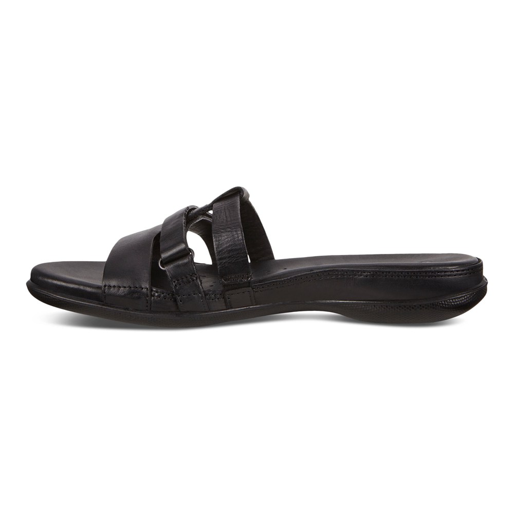 ECCO Womens Slides Black - Flash Sandals - AGD-856237